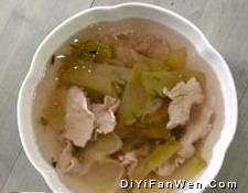 茶香肉片榨菜湯