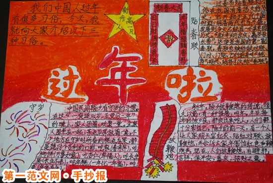 迎新年手抄報：山東省新年習俗