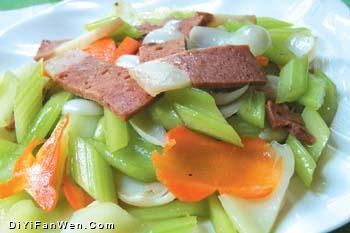 西芹百合梅花肉