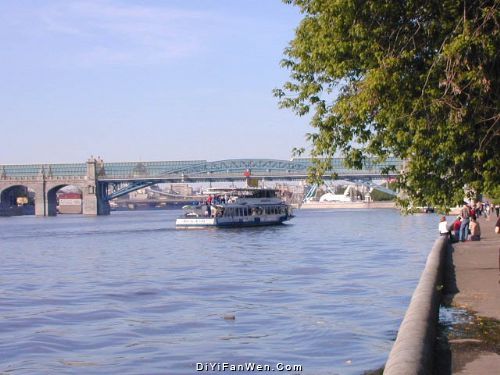 莫斯科河美麗風光圖片