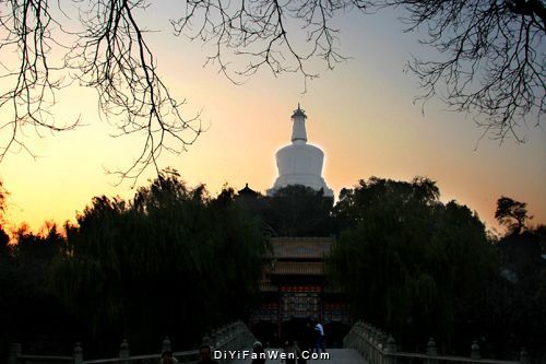 北海夕陽圖片