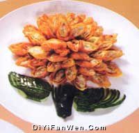 菊花榨菜魚卷