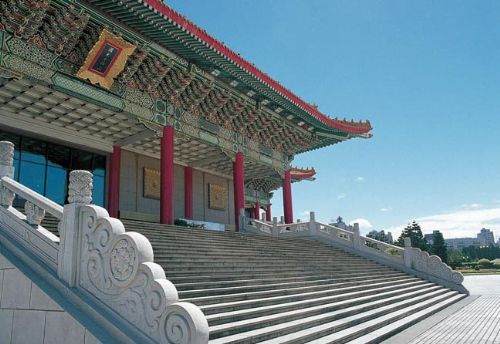碧藍的台北風光圖片