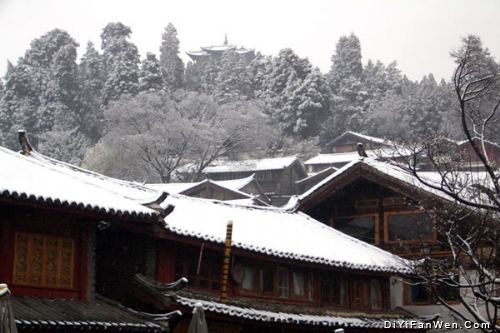 雲南麗江雪景圖片