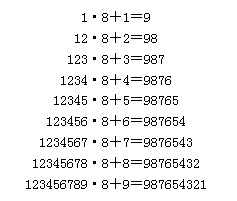 數學手抄報資料：叫絕的數字組合