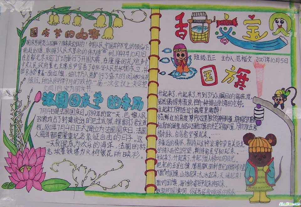 2008迎接國慶的手抄報