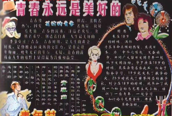 青年節黑板報