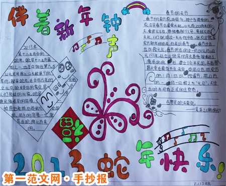 春節手抄報：報頭