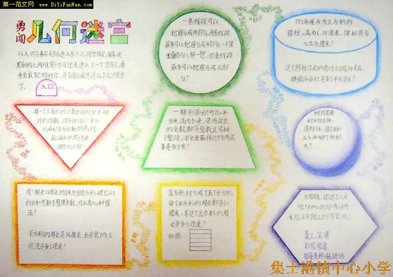 數學手抄報的圖片