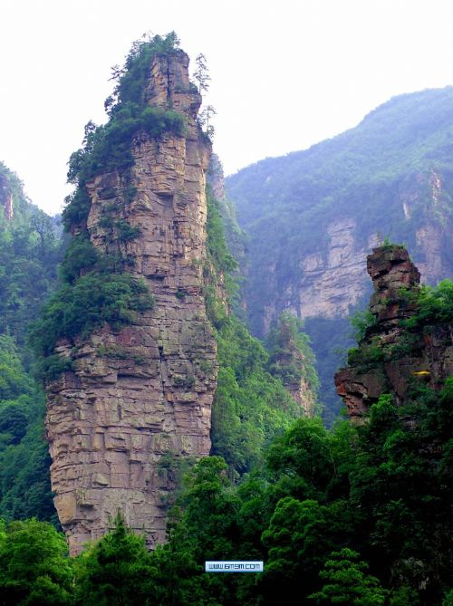 張家界天門山風景圖片