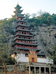 長江三峽石寶寨風景圖片
