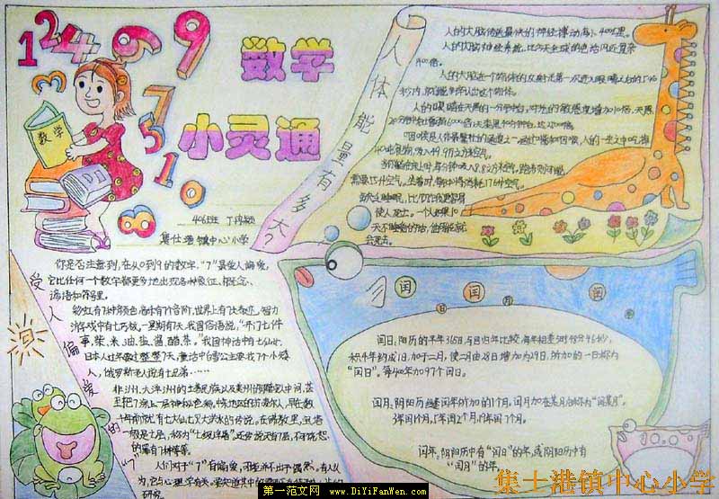 數學手抄報模板