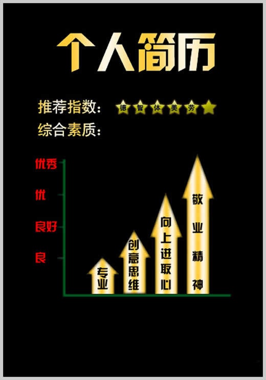 優秀畢業生黑白簡歷封面