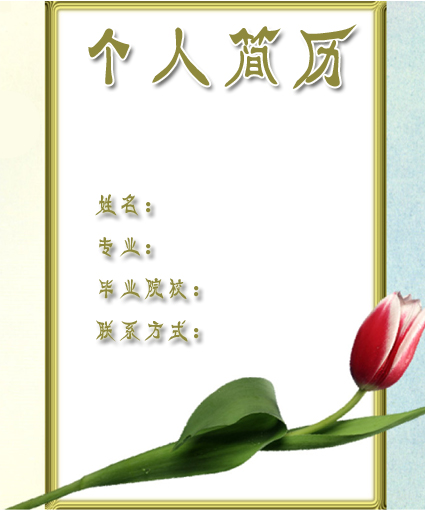 稅務專業個人簡歷封面