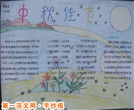 中秋節手抄報圖片：月到中秋分外明
