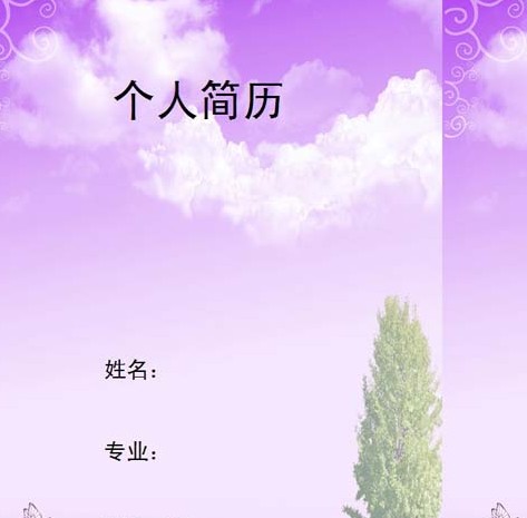 銷售員個人簡歷封面