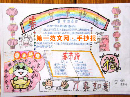 關於2012新年的手抄報圖片