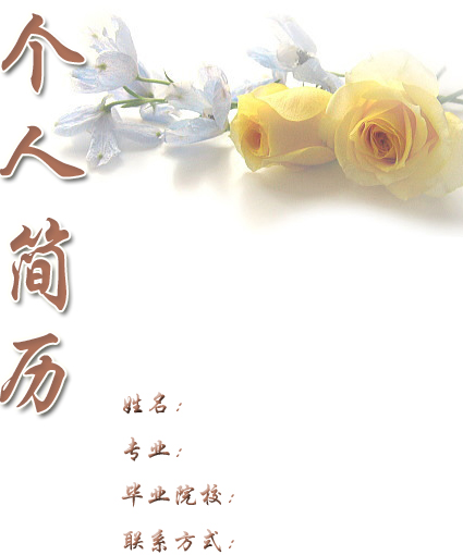 知性女簡歷封面模板