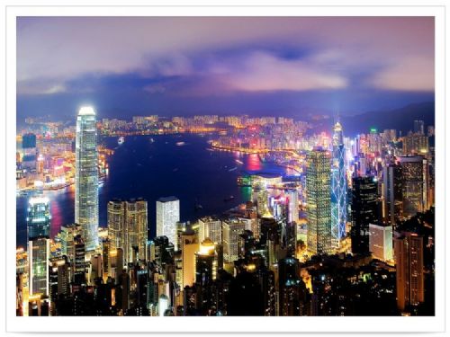 維港夜色圖片