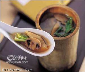竹筒人參洋松茸湯