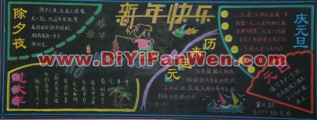 2012年迎新年黑板報圖片