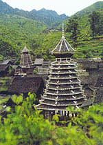 侗寨鼓樓圖片