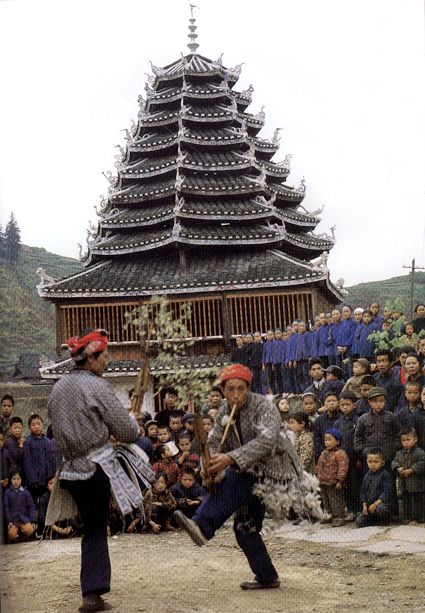 侗寨鼓樓圖片