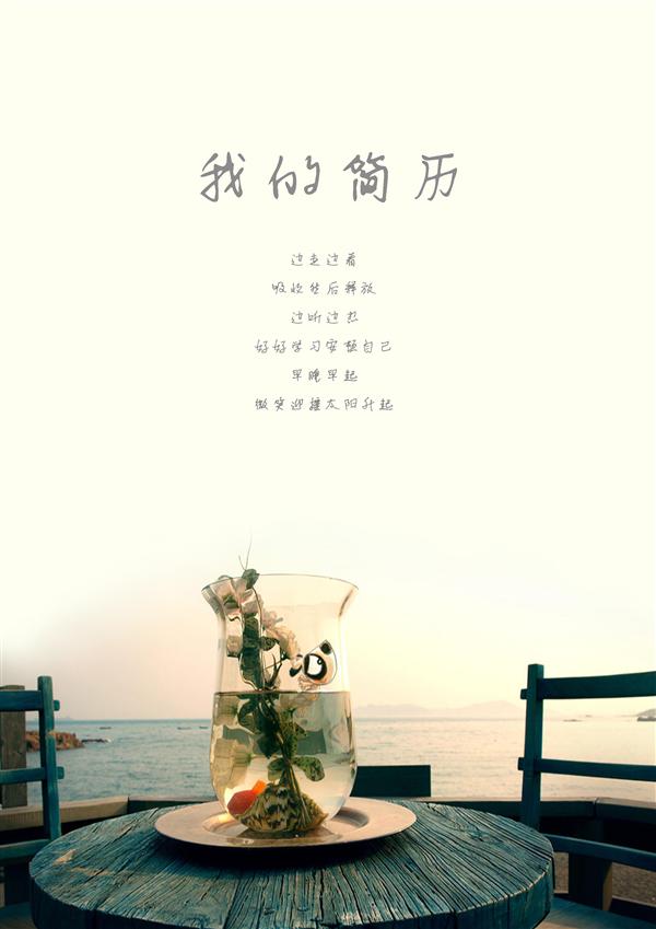 優雅學生個人簡歷封面