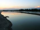 新疆伊犁河的晚霞