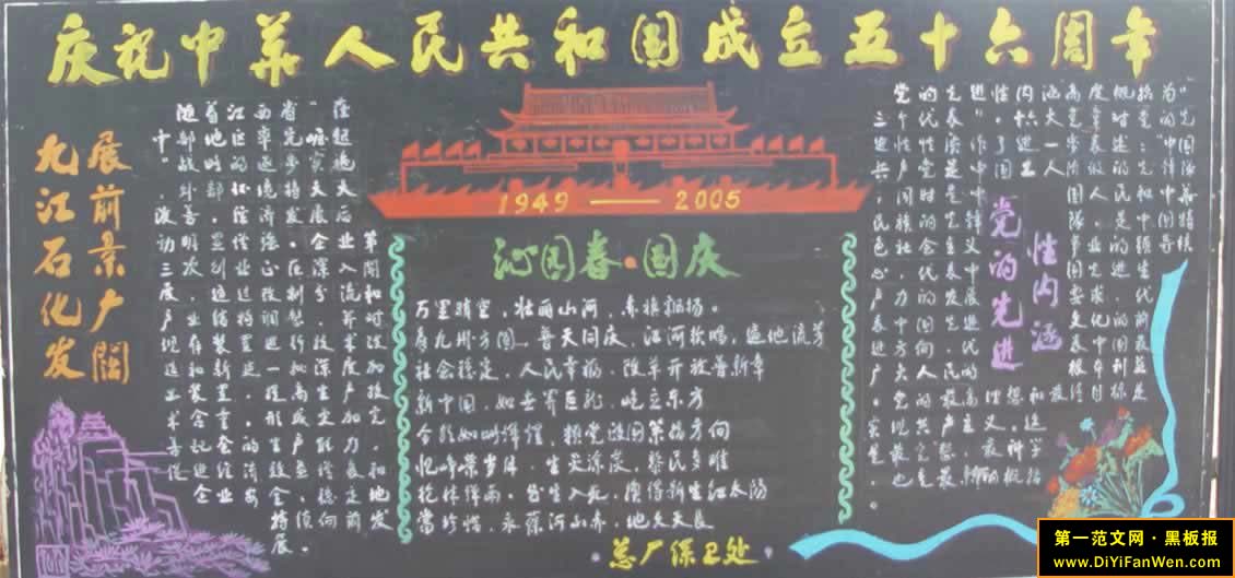 國慶節黑板報欣賞