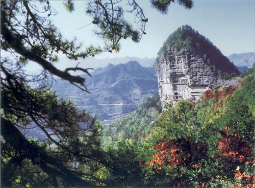 麥積山圖片
