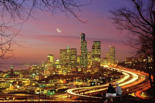 璀璨的波士頓夜景圖片