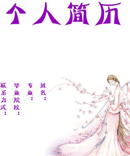 財務管理簡歷封面模板