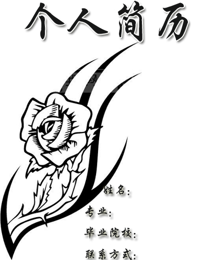 低調華麗的黑白簡歷封面