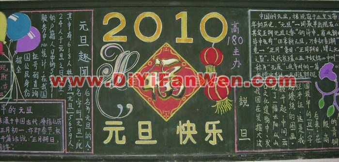 歡歡喜喜過新年黑板報