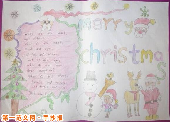 聖誕節手抄報：聖誕禮物