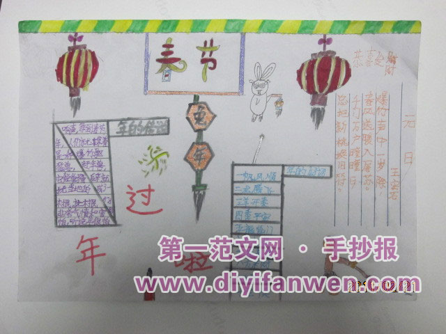 歡度新春手抄報圖片