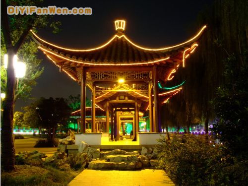 揚州古運河夜景圖片
