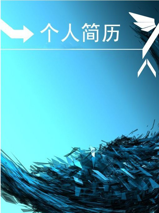 抽象拼接設計簡歷封面