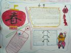 春節手抄報：春節倒貼“福”字