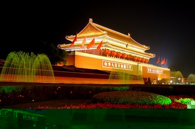 天安門，慶祝國慶節圖片