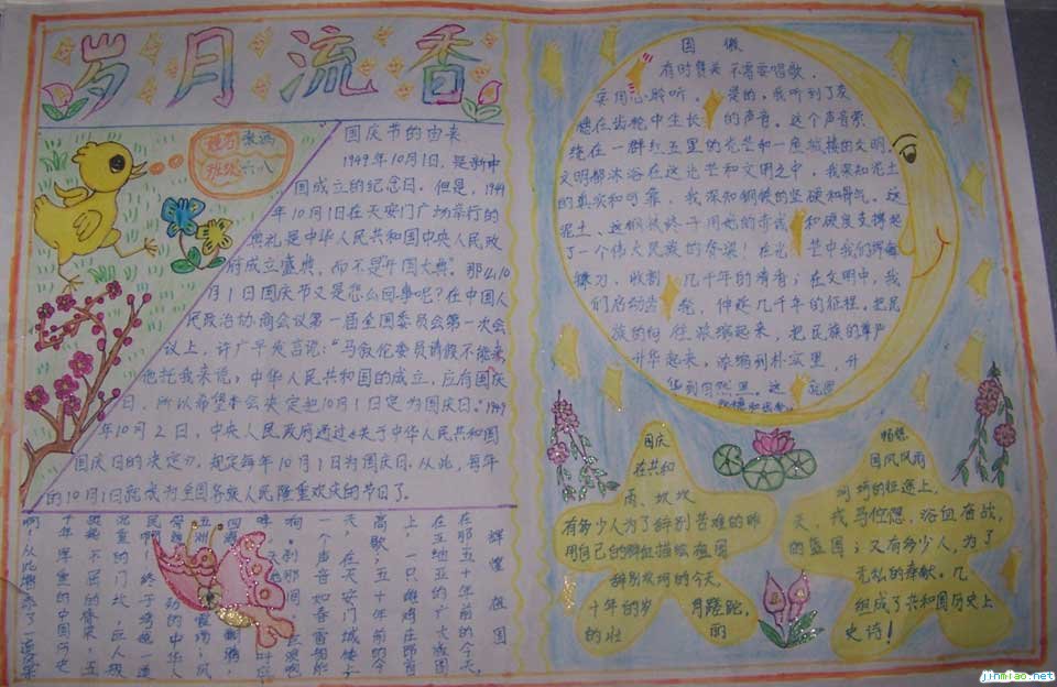 國慶節手抄報版圖