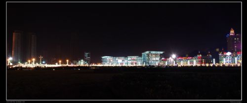 大連星海廣場夜景圖片