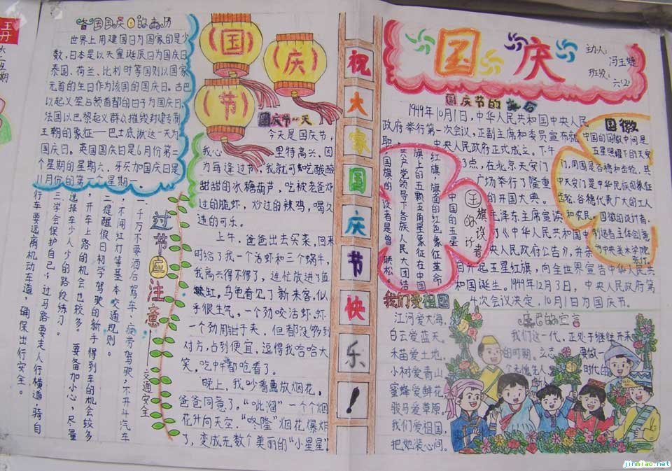 關於國慶節手抄報圖片