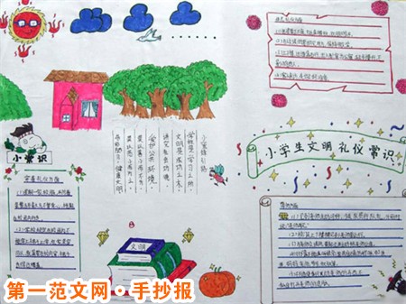 文明禮儀手抄報：文明形象禮儀
