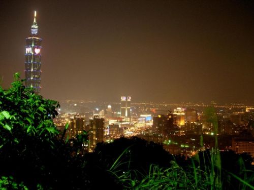 從四獸山鳥瞰台北圖片