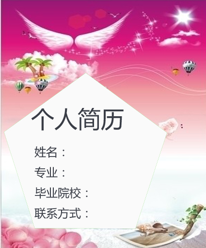 研究生的簡歷封面