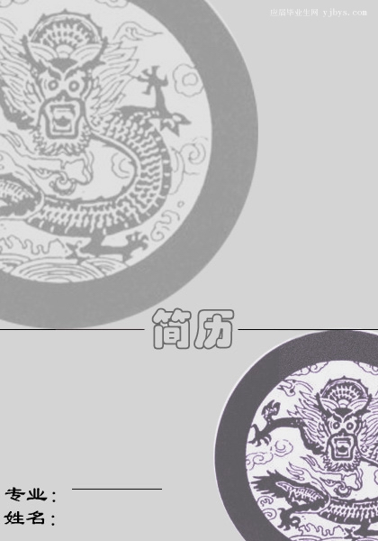 龍的傳人個人簡歷封面