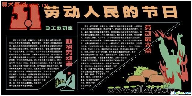 五一勞動節黑板報