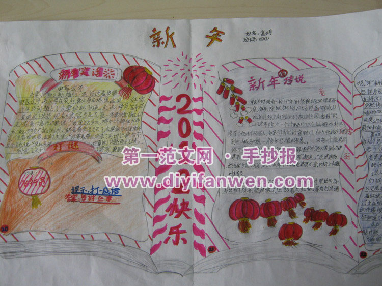 羊年春節手抄報